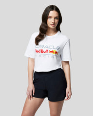 Oracle Red Bull Racing Unisex Large Front Logo T-shirt - White - Red Bull Racing Logo T-shirt