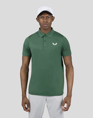 Men's Breathable Polo - Green Breathable Golf Polo in Green