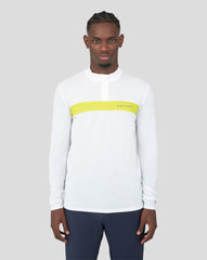 Men's White Tech Life Colourblock 1/4 Zip Top
