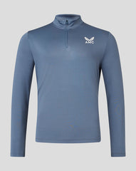 Mens AMC Long Sleeve Technical Quarter Zip Top – Clay Blue