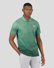 Men's Golf Printed Polo - Hunter Green Printed Polo for Men