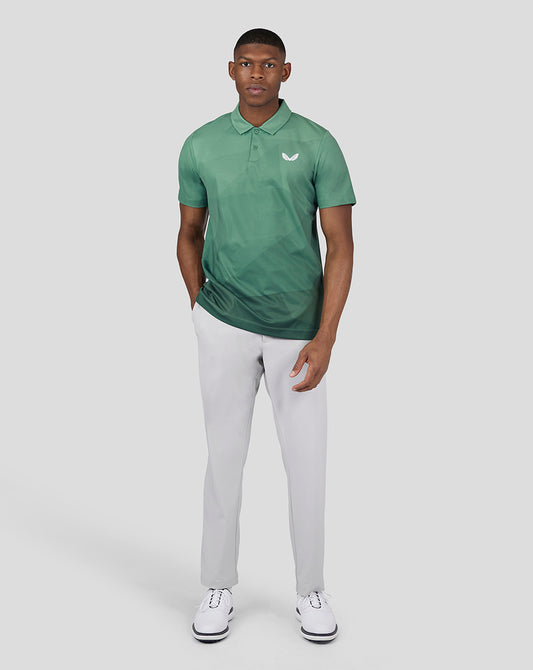 Men's Golf Printed Polo - Hunter Green