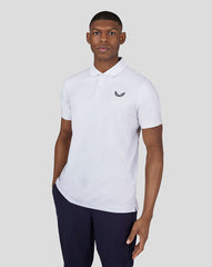 Men's Golf Printed Polo - White Printed Polo for Golfers