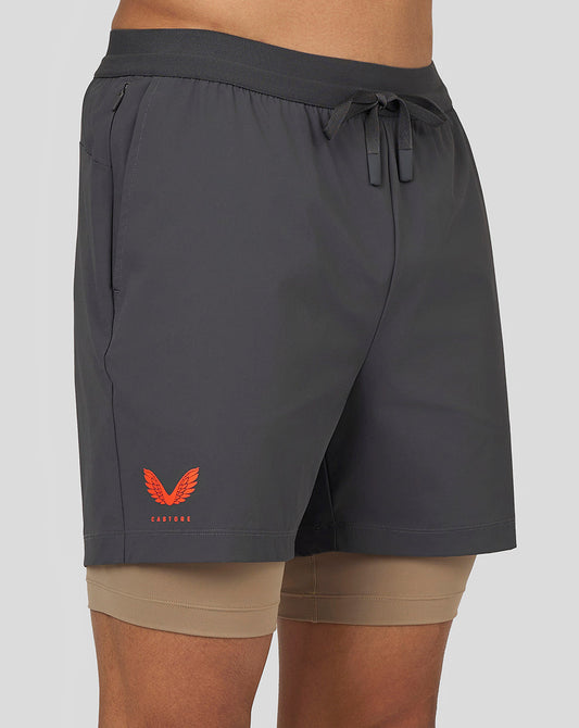 Castore Men’s Flow 2-in-1 Shorts - Gunmetal