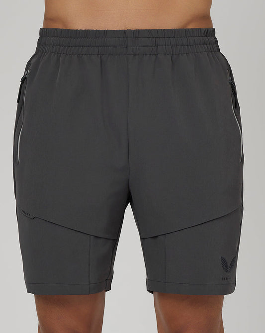 Castore Men’s Flex Woven Cargo Shorts - Gunmetal, Versatile Cargo Shorts for Men