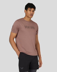 Castore Men’s Flow Short Sleeve Graphic T-Shirt - Peach Clay