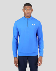 Royal Blue Golf Classic Zip Mock - Royal Blue Zip Mock Golf Polo