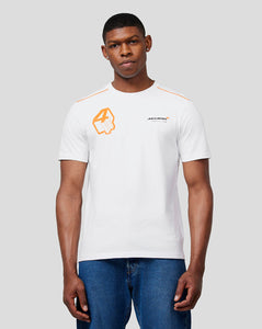 McLaren Unisex Core Driver T-shirt Lando Norris - Brilliant White - Lando Norris McLaren T-shirt