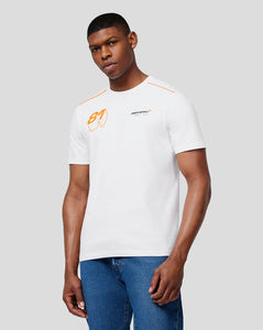 McLaren Unisex Core Driver T-shirt Oscar Piastri - Brilliant White - Oscar Piastri McLaren T-shirt