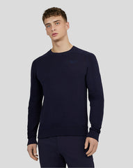 Midnight Navy Golf Knitted Crew Neck - Stylish Knitted Crew Neck in Midnight Navy