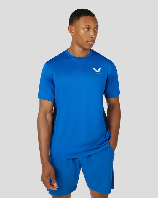 Men’s Short Sleeve Mesh Mix T Shirt - True Blue