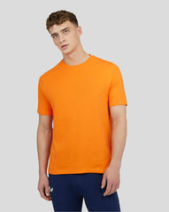 Men's Embroidered Logo T-shirt – Orange, Trendy T-shirt for Sports & Casual Wear