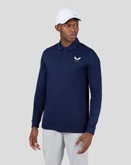 Midnight Golf Navy Essential Long Sleeve Polo - Long Sleeve Polo in Midnight Navy