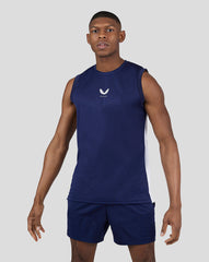 Men’s Sleeveless Performance Tank Top – Navy, Lightweight Activewear for Gym & Sports