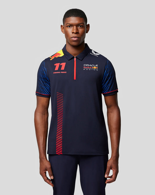 Oracle Red Bull Racing Mens Short Sleeve Polo Shirt Driver Sergio "Checo" Perez - Night Sky