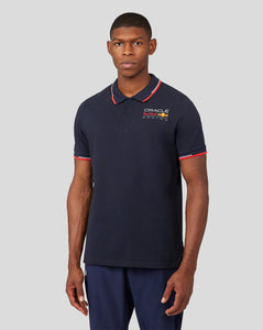 Oracle Red Bull Racing Unisex Core Polo Full Colour Logo - Night Sky - Red Bull Racing Logo Polo