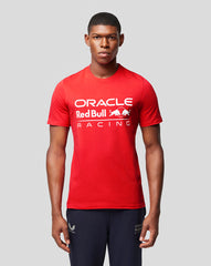 Oracle Red Bull Racing Unisex Large Front Logo Tee - Flame Scarlet